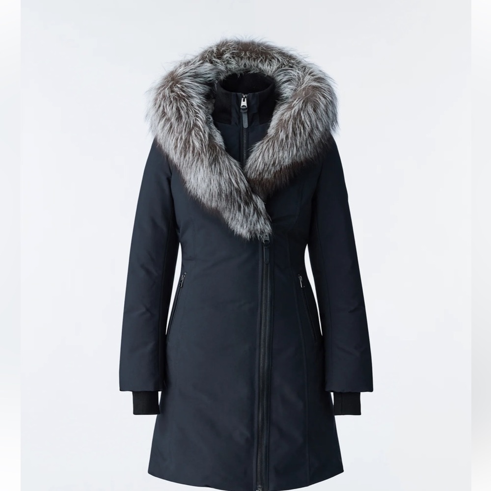 Mackage Trish in Silver Fox collar